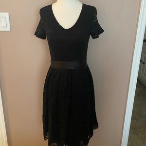 DRESSTELLS Black Lace Dress Size M